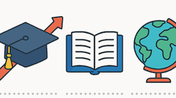 Education Sector Achievements infographic on white background